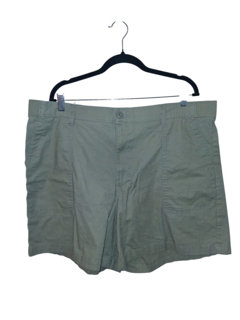 Women's Green Cargo Shorts Size XL Casual Cotton Utility Pocket Summer